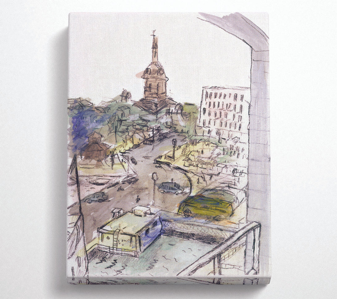  A Canvas Print of Charcoal Town Canvas Wall Art