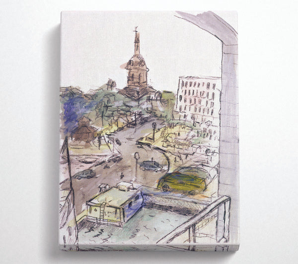  A Canvas Print of Charcoal Town Canvas Wall Art