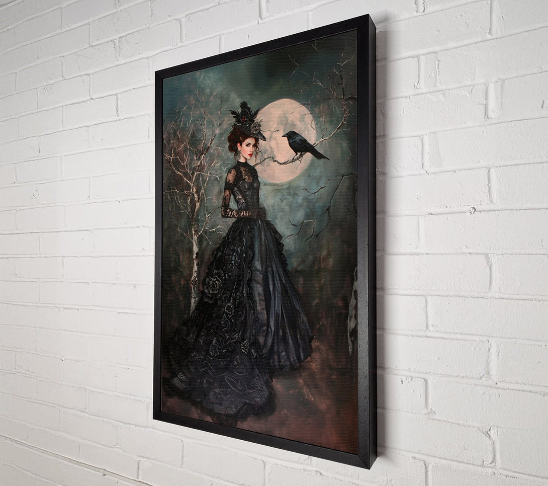  A Canvas Print of Black Moon Shadow Canvas Wall Art