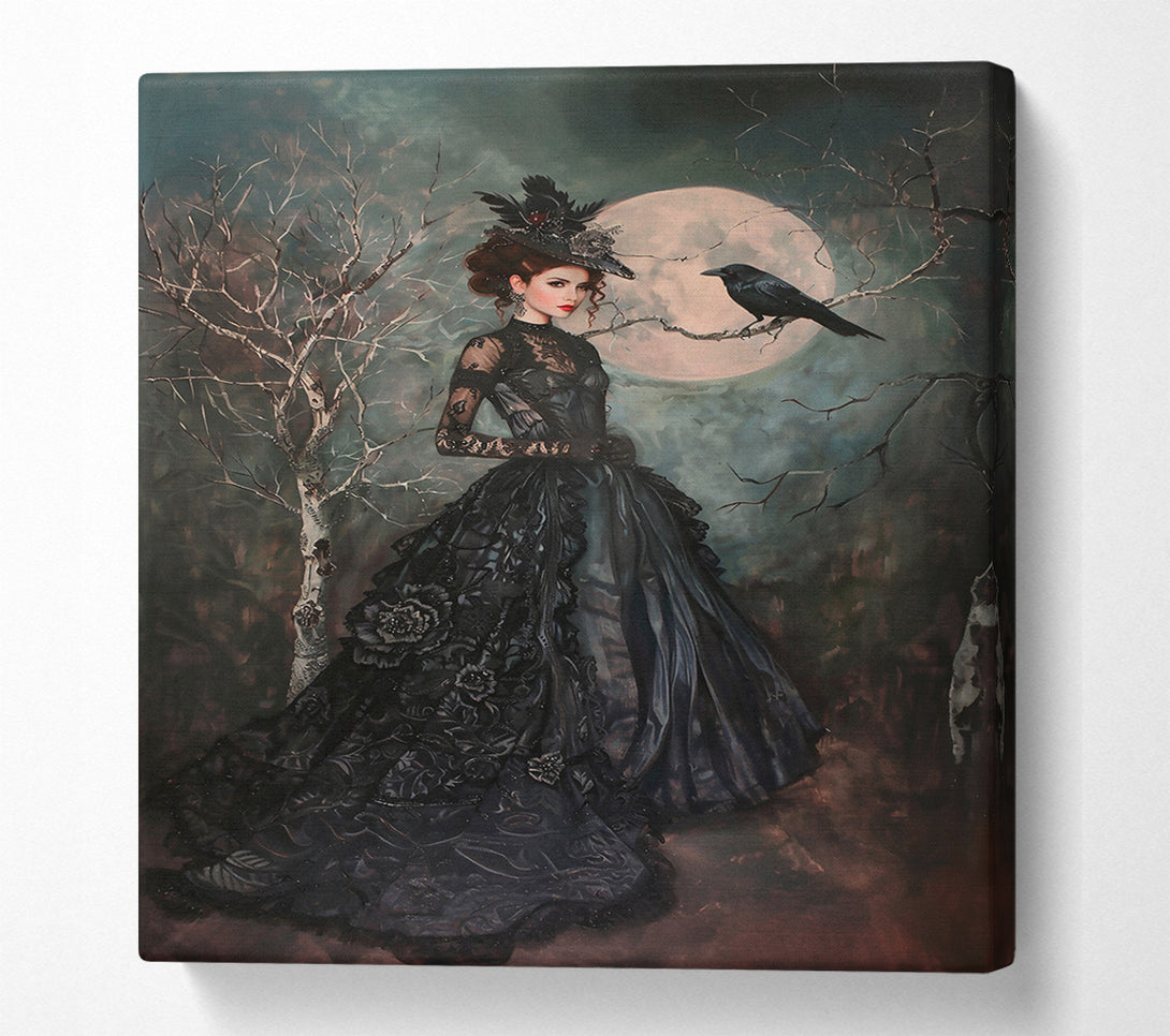  A Canvas Print of Black Moon Shadow Canvas Wall Art
