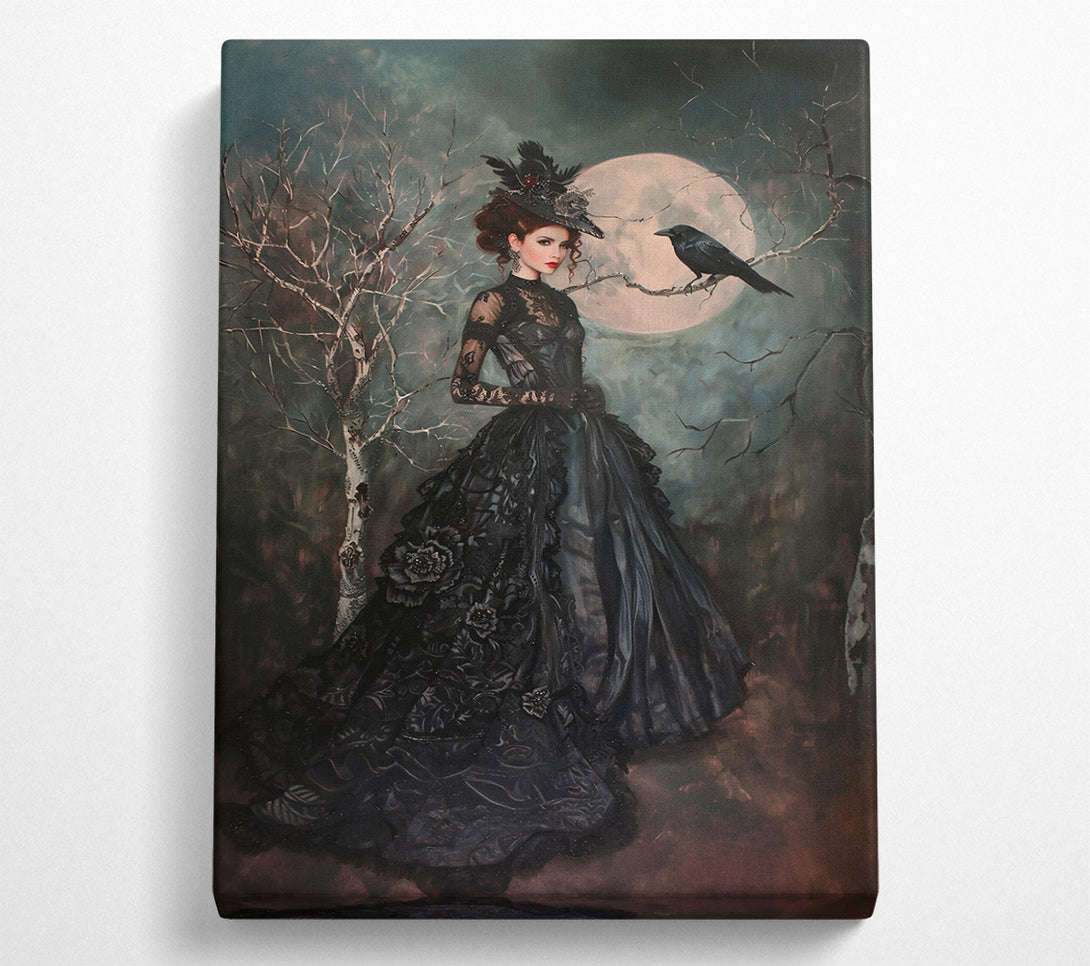  A Canvas Print of Black Moon Shadow Canvas Wall Art