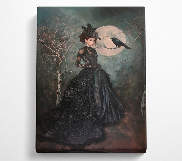  A Canvas Print of Black Moon Shadow Canvas Wall Art
