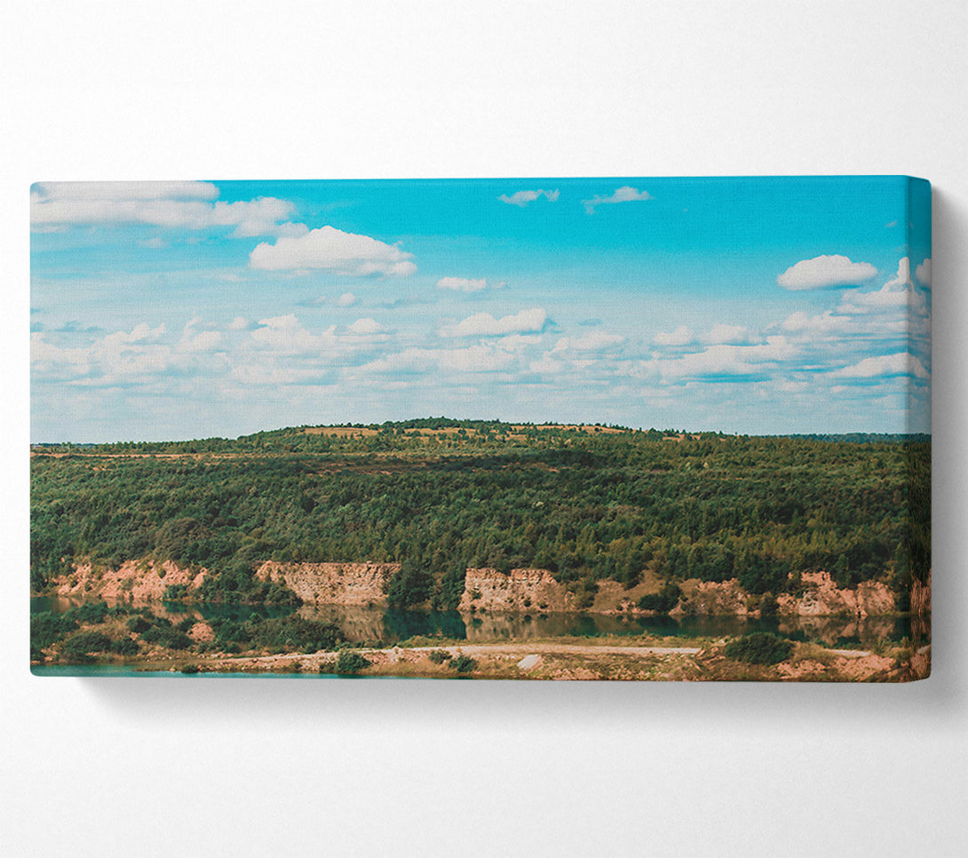  A Canvas Print of Azure Sky Reflections Canvas Wall Art
