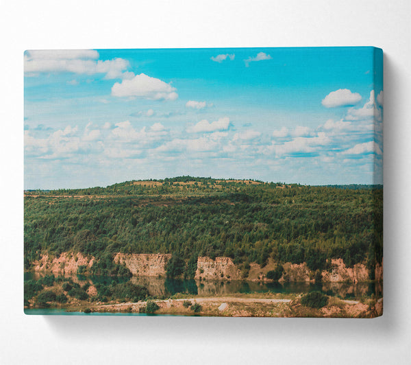  A Canvas Print of Azure Sky Reflections Canvas Wall Art