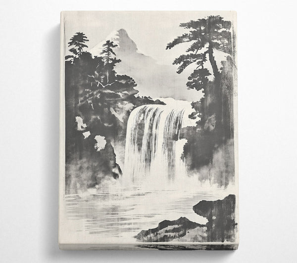  A Canvas Print of White Water Cascade Canvas Wall Art