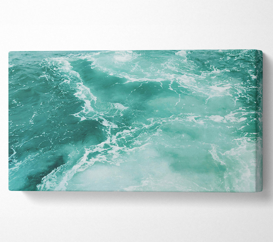  A Canvas Print of Aqua Ocean Swirl Canvas Wall Art
