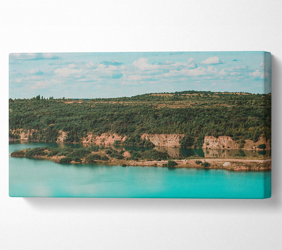  A Canvas Print of Azure Lagoon Serenity Canvas Print