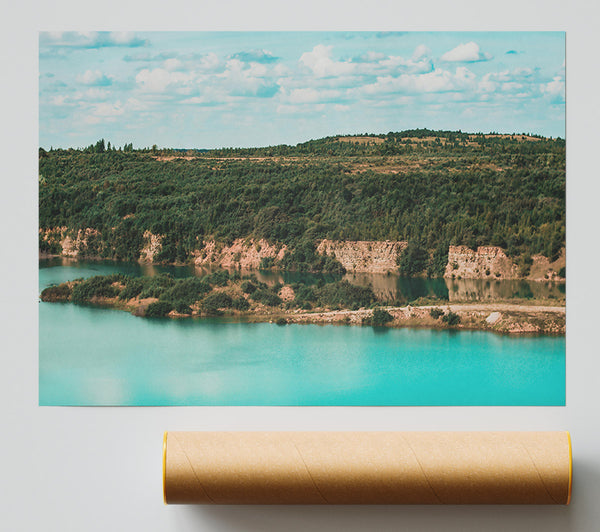 Azure Lagoon Serenity Giclee Print