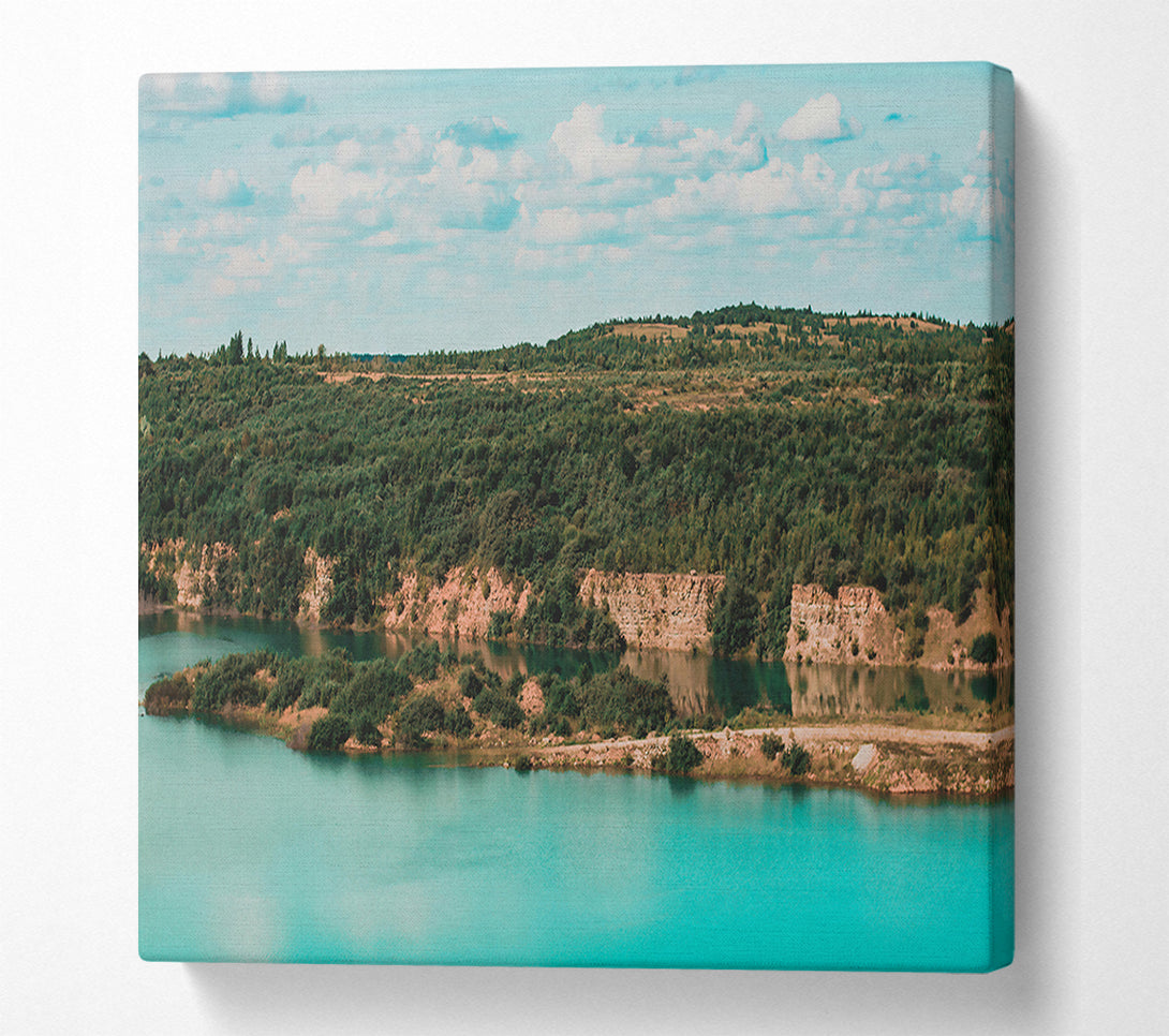  A Canvas Print of Azure Lagoon Serenity Canvas Print
