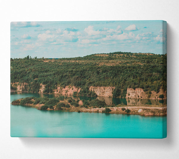  A Canvas Print of Azure Lagoon Serenity Canvas Print