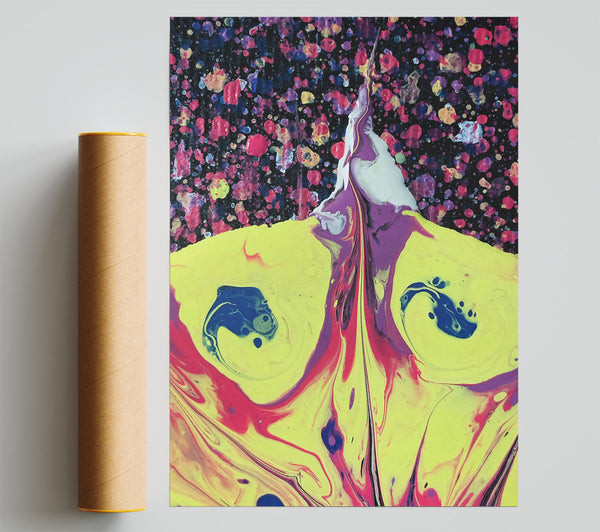 Yellow Cosmic Burst Poster