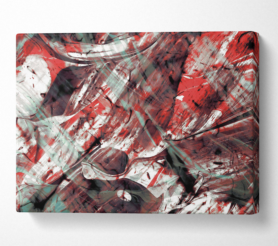  A Canvas Print of Crimson Abstract Strokes Canvas Wall Art