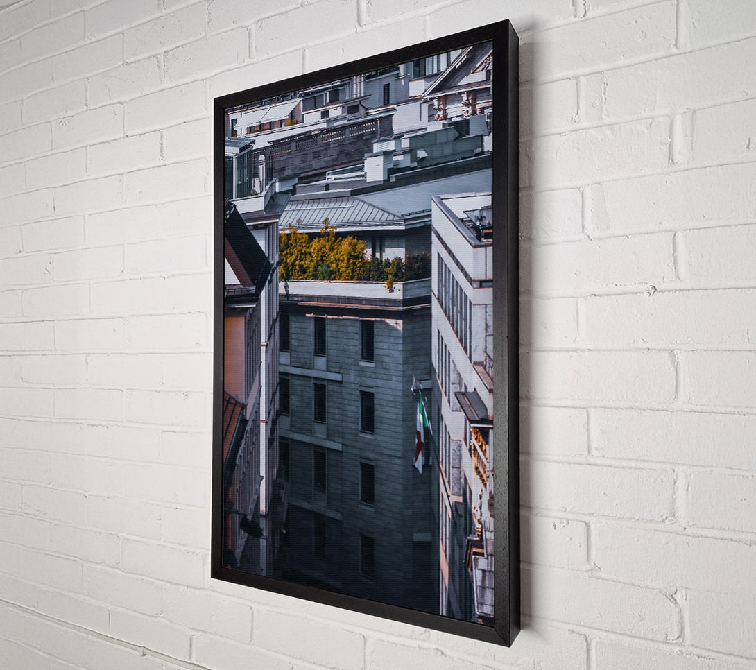  A Canvas Print of Grey City Shadows Canvas Print