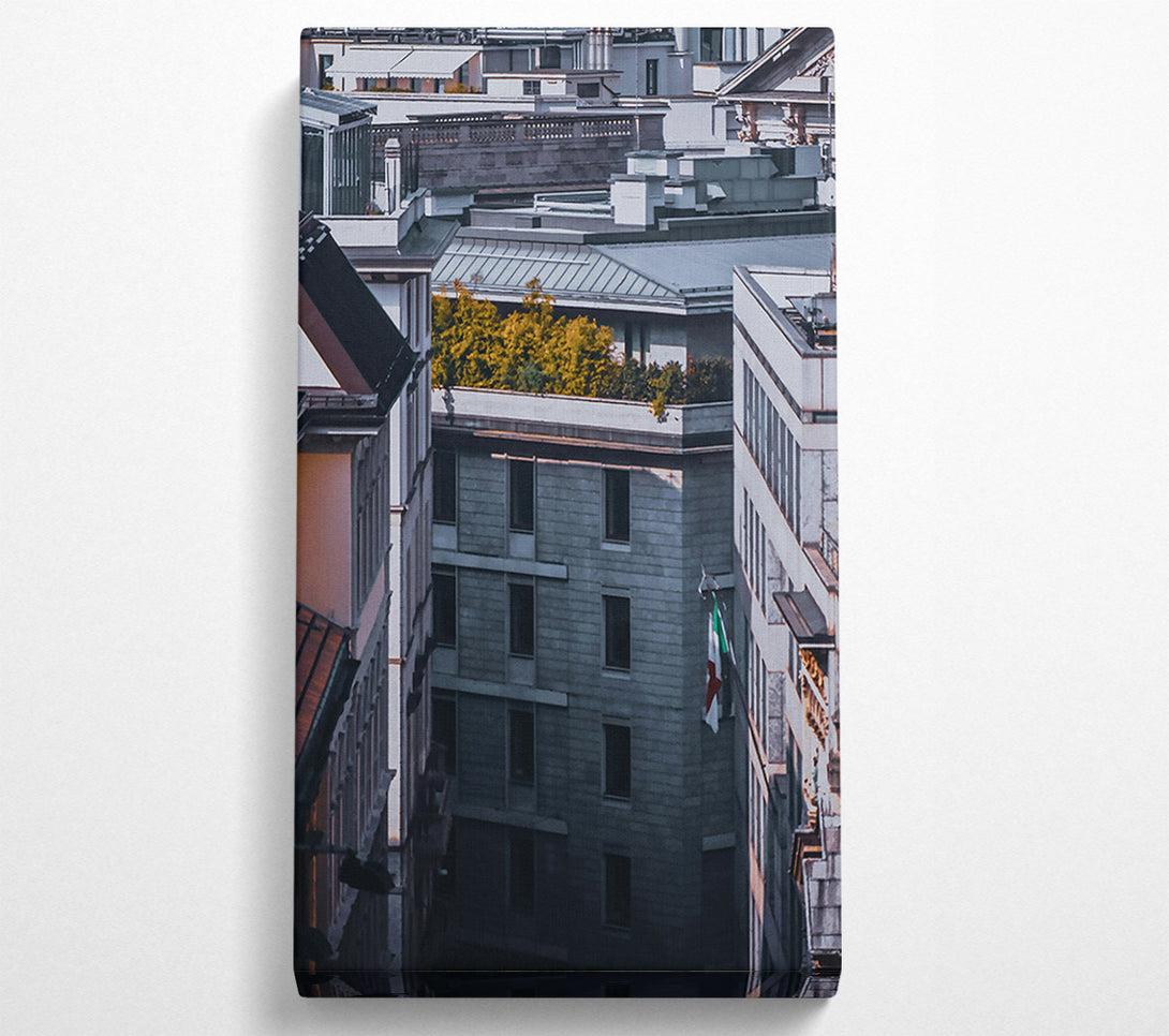  A Canvas Print of Grey City Shadows Canvas Print