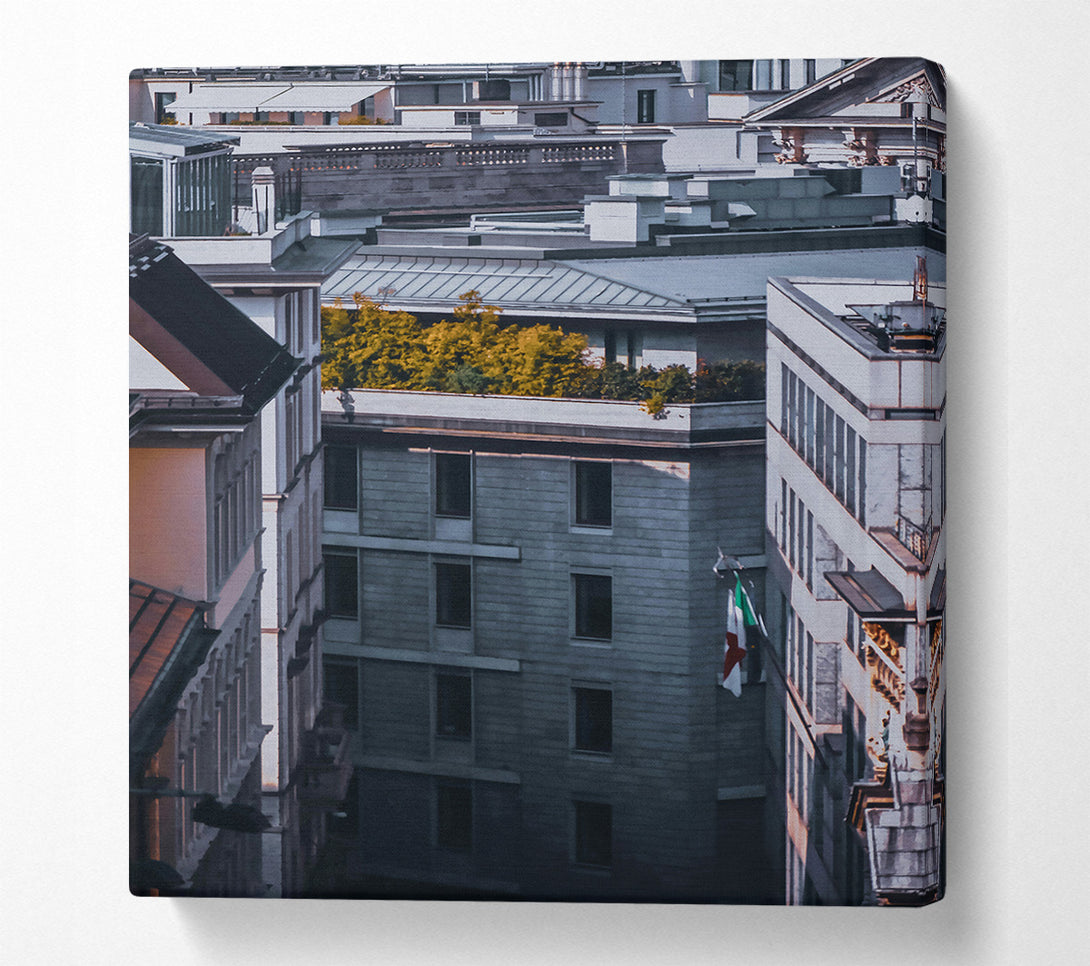  A Canvas Print of Grey City Shadows Canvas Print