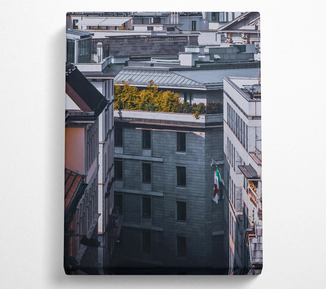  A Canvas Print of Grey City Shadows Canvas Print