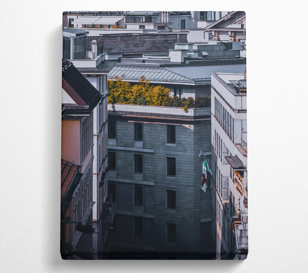  A Canvas Print of Grey City Shadows Canvas Print