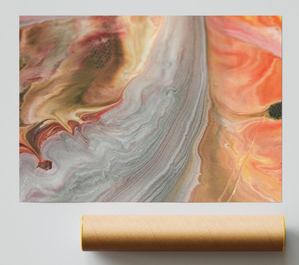 Orange Swirls Of Color Poster