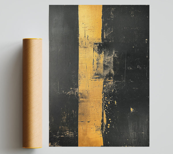 Golden Black Divide Poster