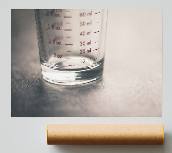 Clear Glass Measuring Cup Print