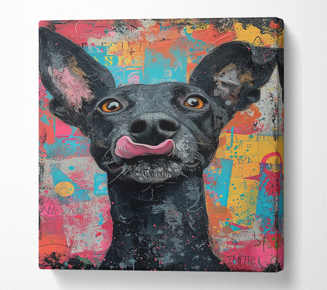  A Canvas Print of Cheeky Dog Canvas Print