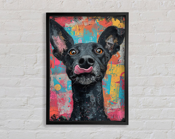 Cheeky Dog Framed Print