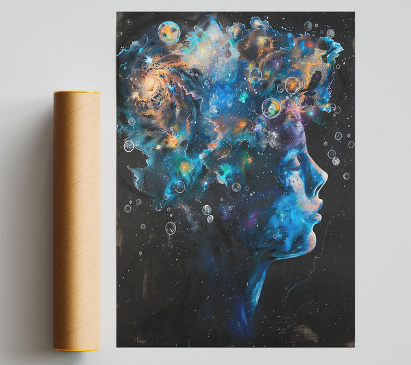 Cosmic Blue Dreamscape Giclee Print