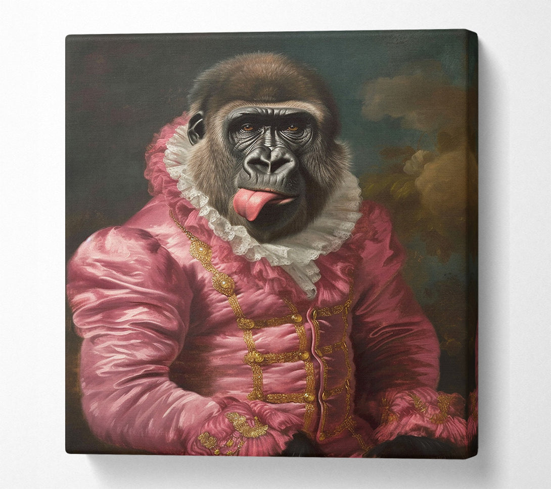  A Canvas Print of Cheeky Gorilla Prince Canvas Art