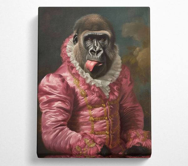 A Canvas Print of Cheeky Gorilla Prince Canvas Art