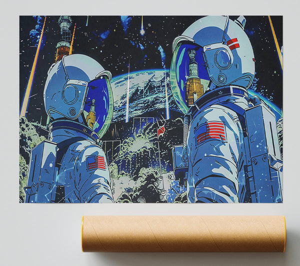 Blue Space Odyssey Poster