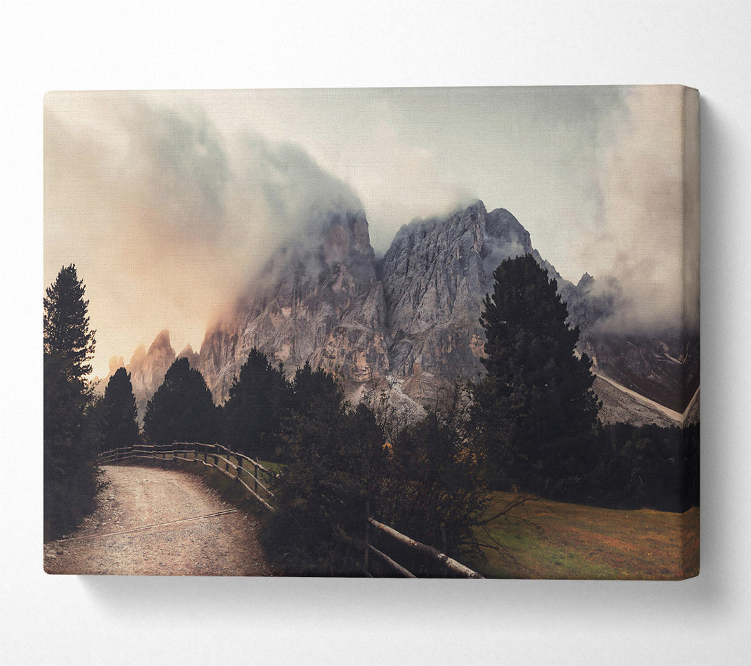  A Canvas Print of Golden Mountain Mist Canvas Print