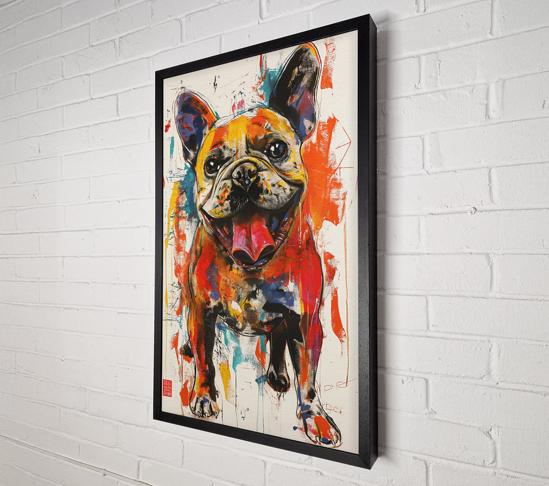  A Canvas Print of Cheerful Dog Canvas Wall Art