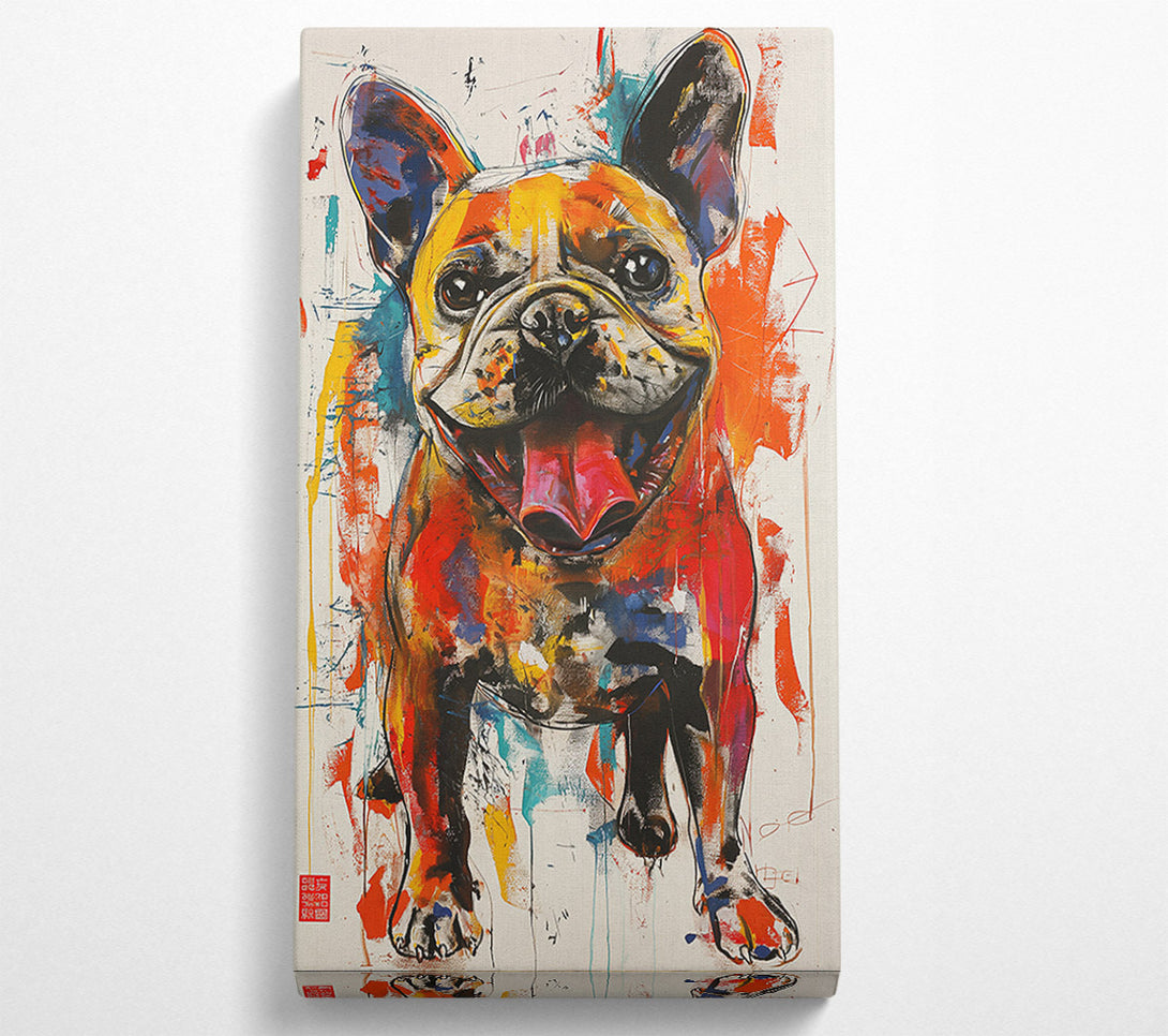  A Canvas Print of Cheerful Dog Canvas Wall Art