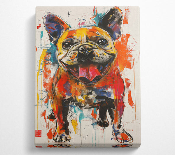  A Canvas Print of Cheerful Dog Canvas Wall Art