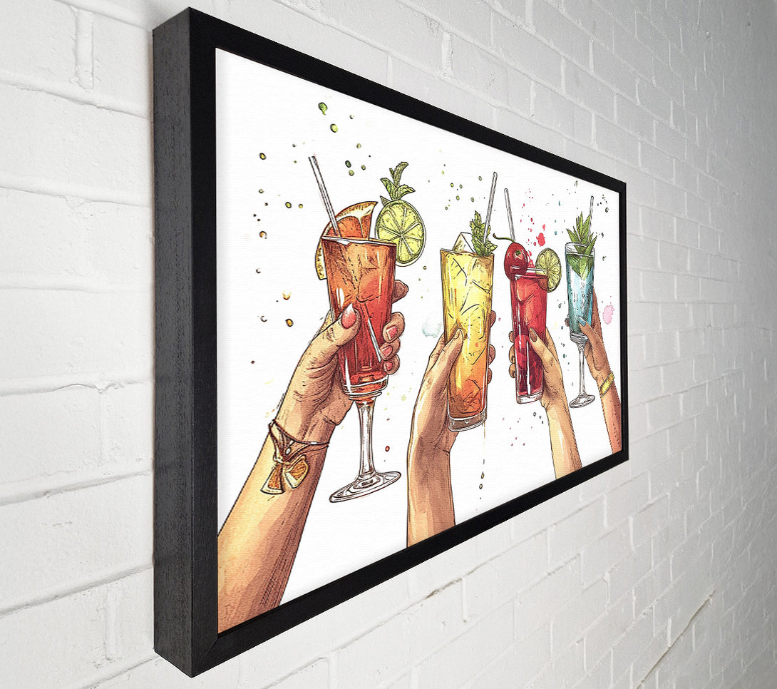  A Canvas Print of Cheers Summer Drinks Canvas Art