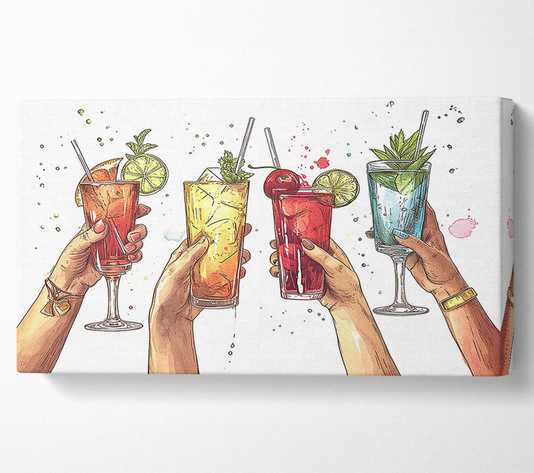  A Canvas Print of Cheers Summer Drinks Canvas Art