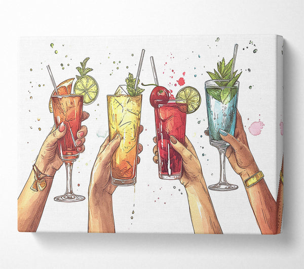  A Canvas Print of Cheers Summer Drinks Canvas Art
