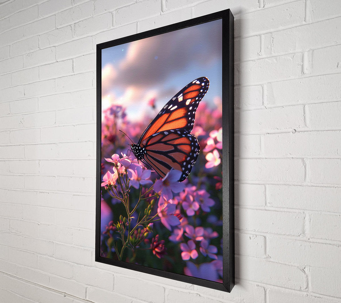  A Canvas Print of Orange Butterfly Bloom Canvas Wall Art
