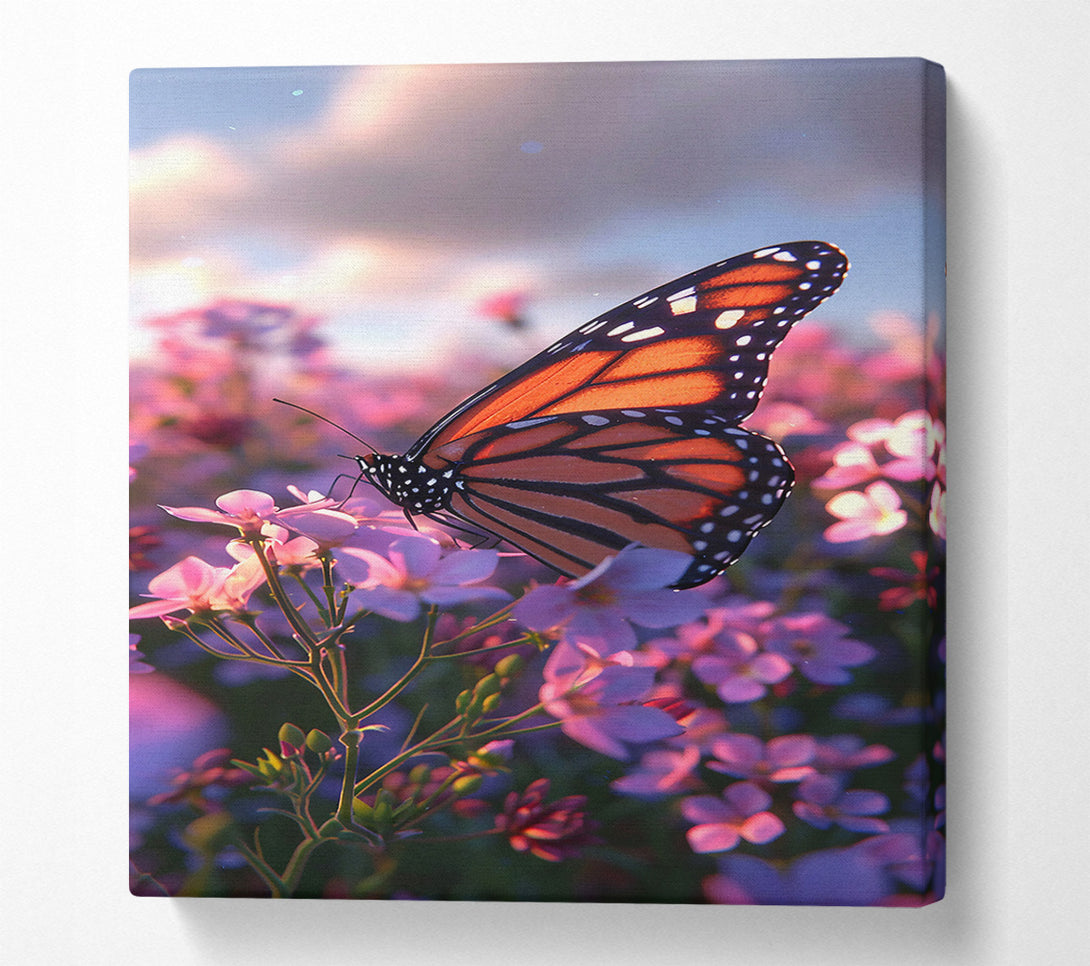  A Canvas Print of Orange Butterfly Bloom Canvas Wall Art