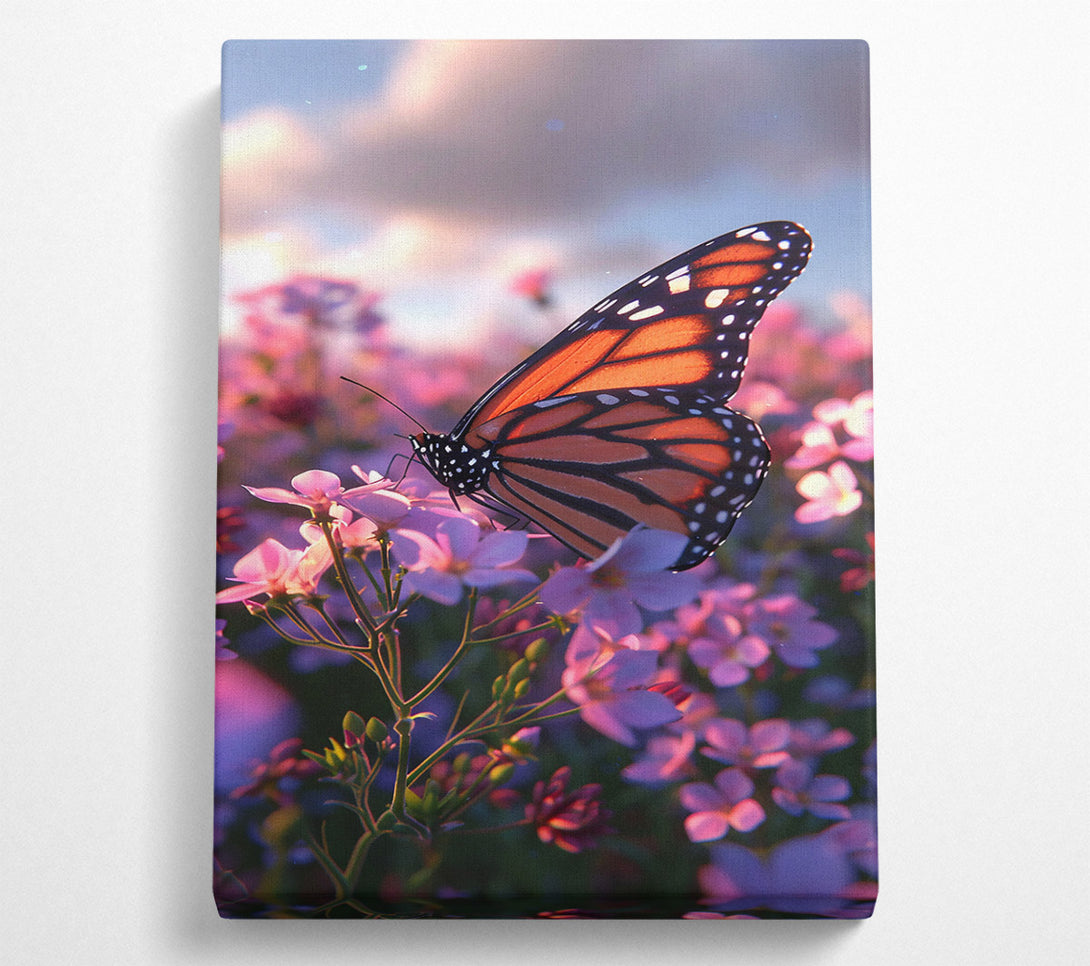  A Canvas Print of Orange Butterfly Bloom Canvas Wall Art