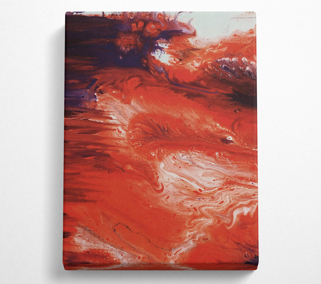  A Canvas Print of Crimson Swirls And Hues Canvas Wall Art