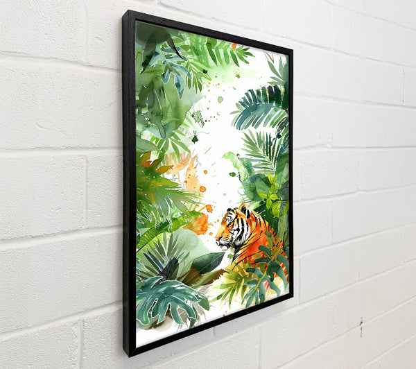 Orange Tiger In Green