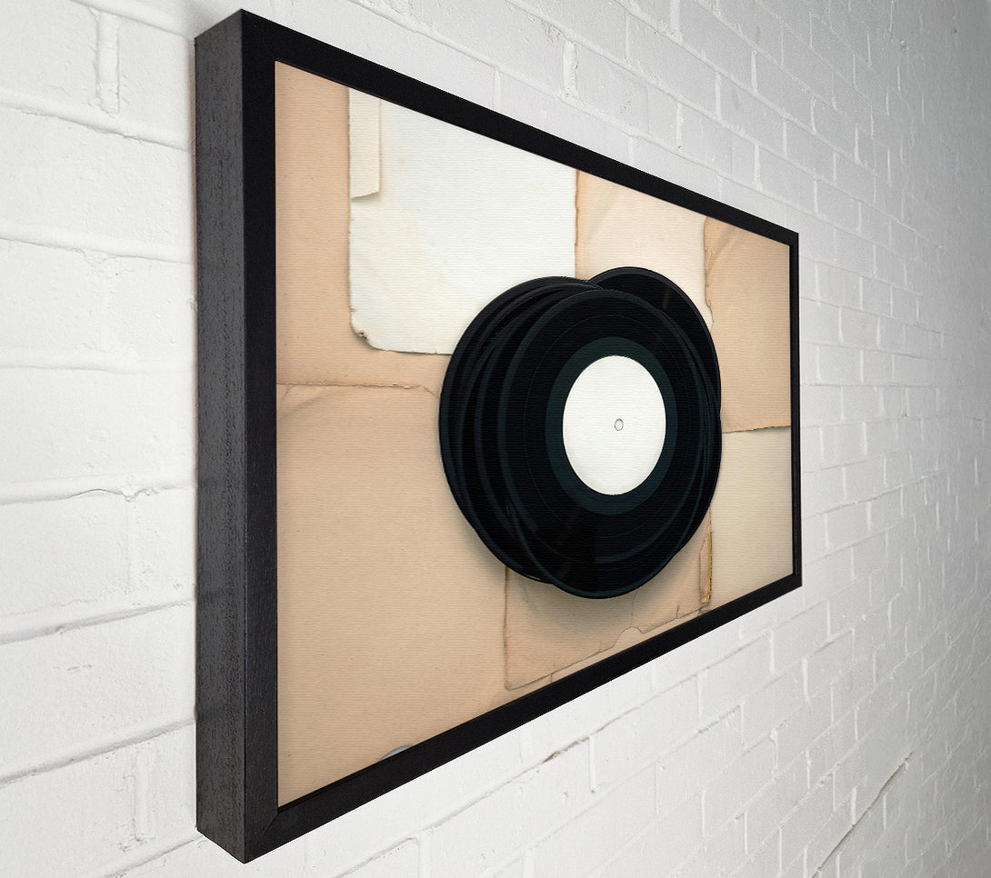  A Canvas Print of Black Vinyl Stack Canvas Art