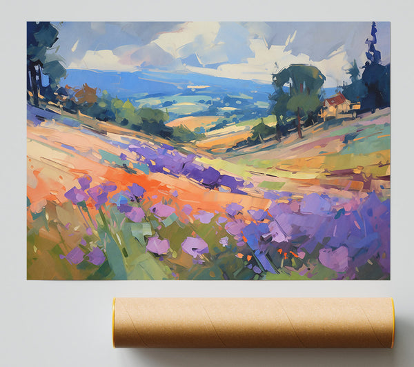 Purple Hillsides Embrace Giclee Print