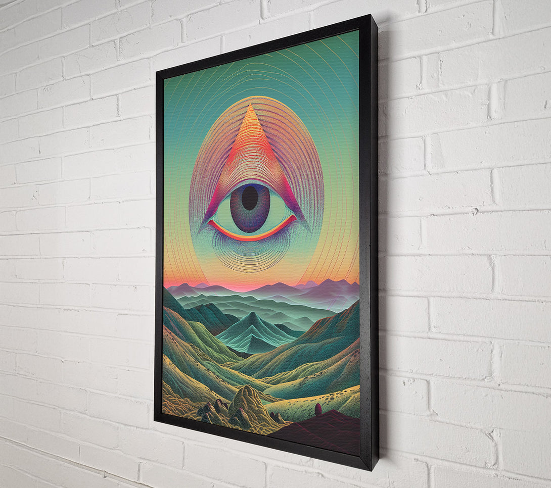  A Canvas Print of Teal Eye Of The Mountain Canvas Art