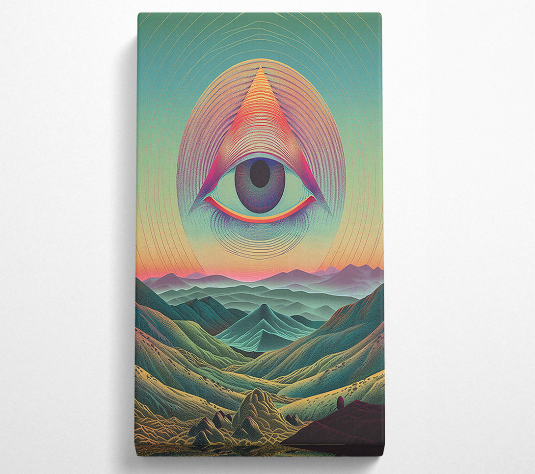  A Canvas Print of Teal Eye Of The Mountain Canvas Art