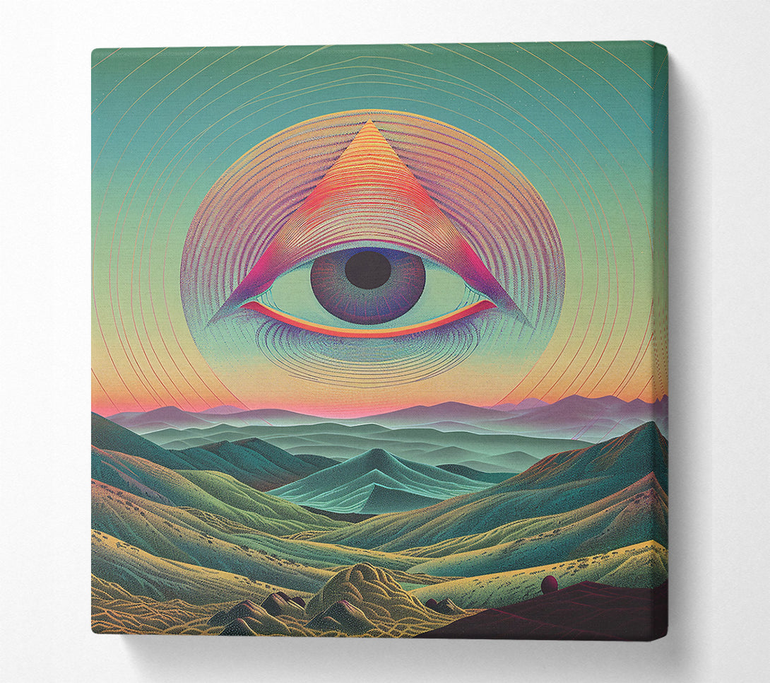  A Canvas Print of Teal Eye Of The Mountain Canvas Art