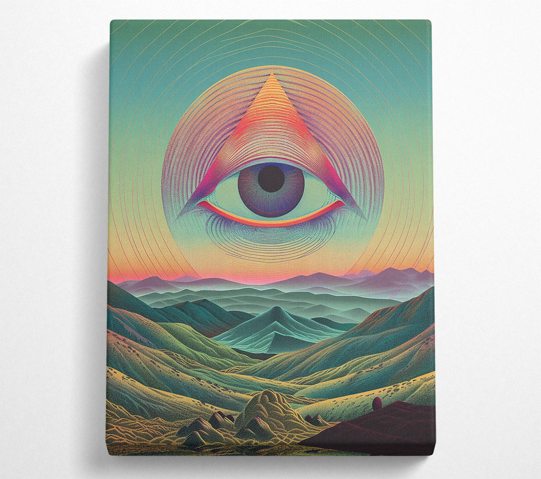  A Canvas Print of Teal Eye Of The Mountain Canvas Art
