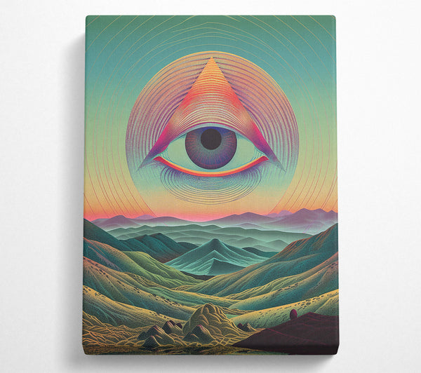  A Canvas Print of Teal Eye Of The Mountain Canvas Art