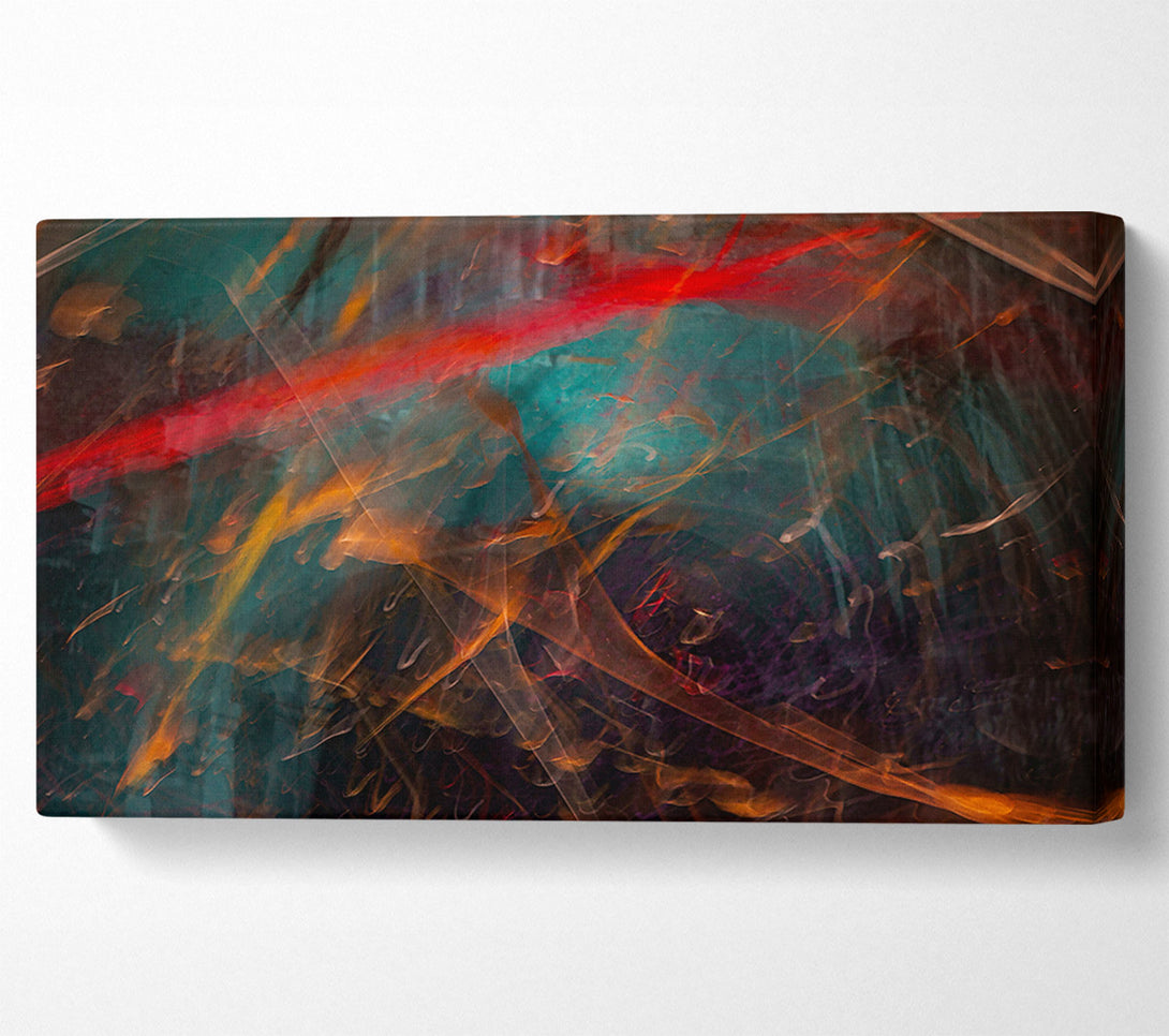  A Canvas Print of Golden Teal Reflections Canvas Wall Art